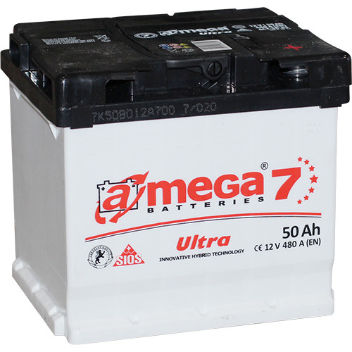 Аккумулятор автомобильный A-mega Ultra 50Ah 480A